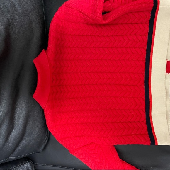 SANDRO Red Cropped Cardigan Size 0 (XS) - Picture 11 of 11